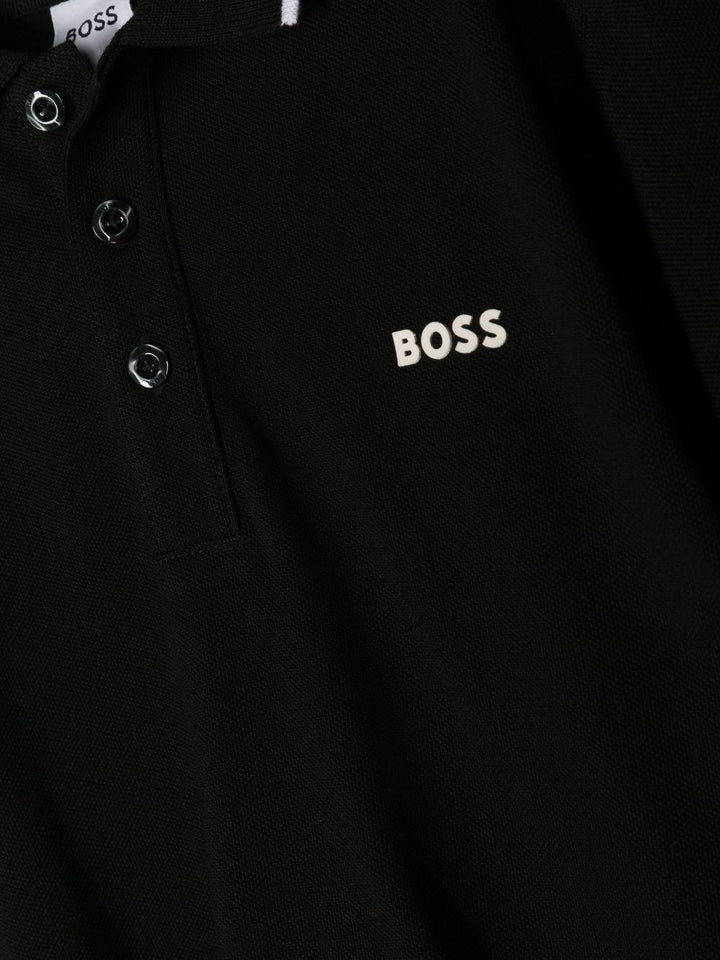 Polo nero/bianco per bambino J25P26 09B Boss Kids 