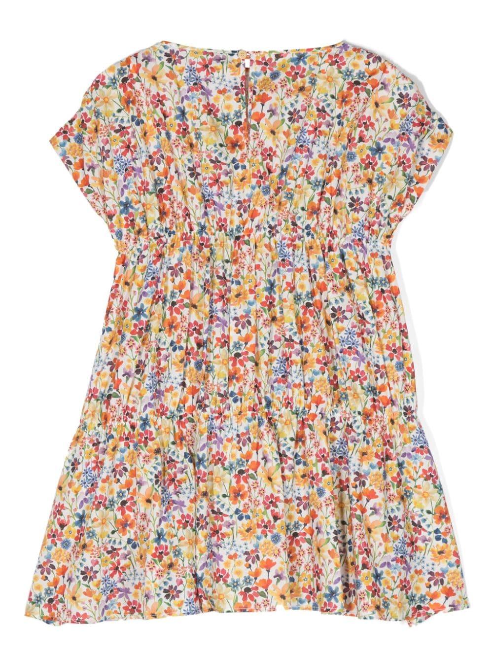 Abito multicolore per bambina con stampa