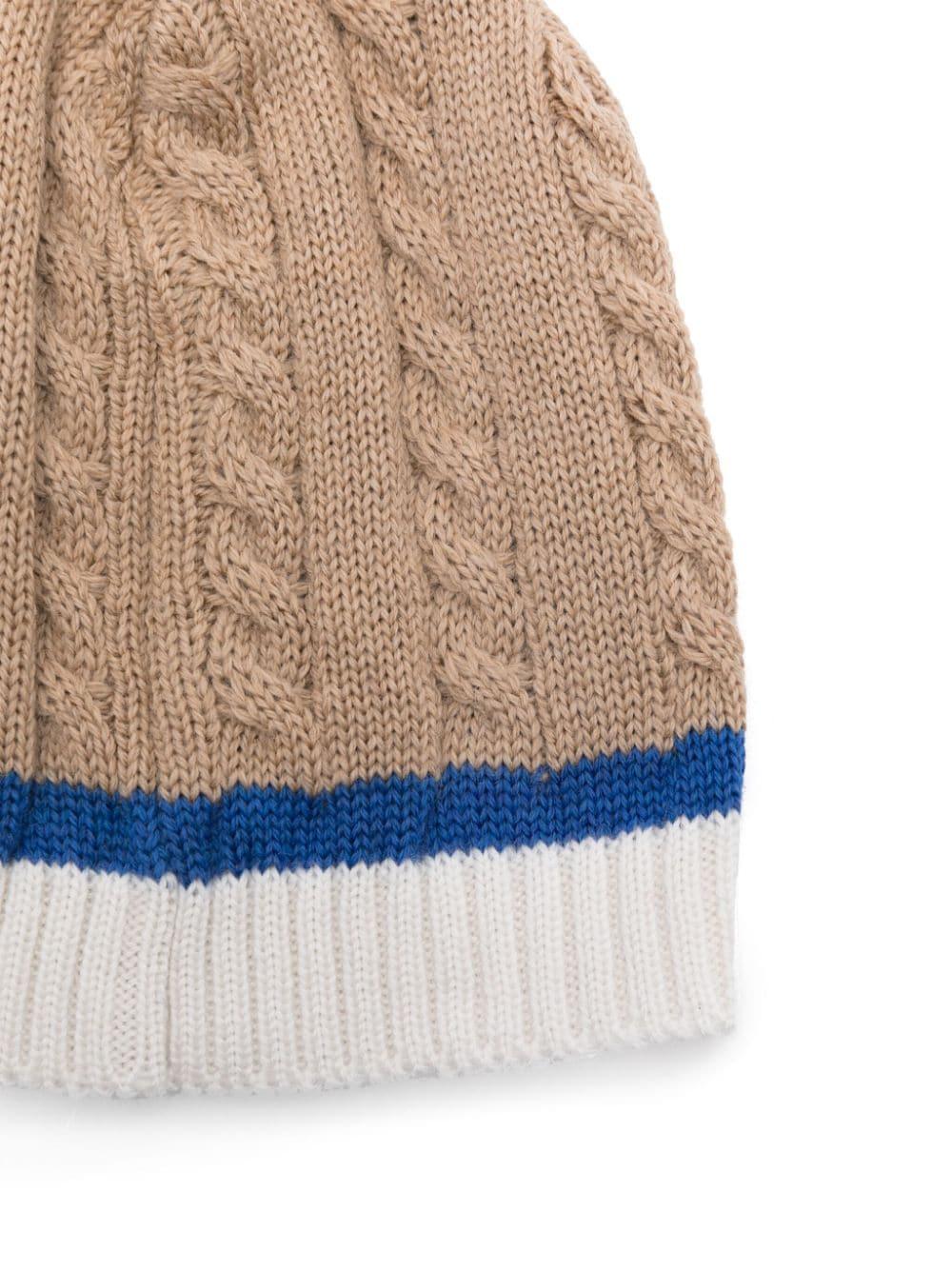 Beige hat for newborn