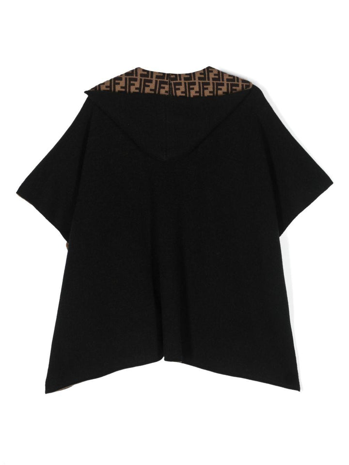 Mantella nera/marrone per bambina JFQ056AKLS F1M0T Fendi Kids 
