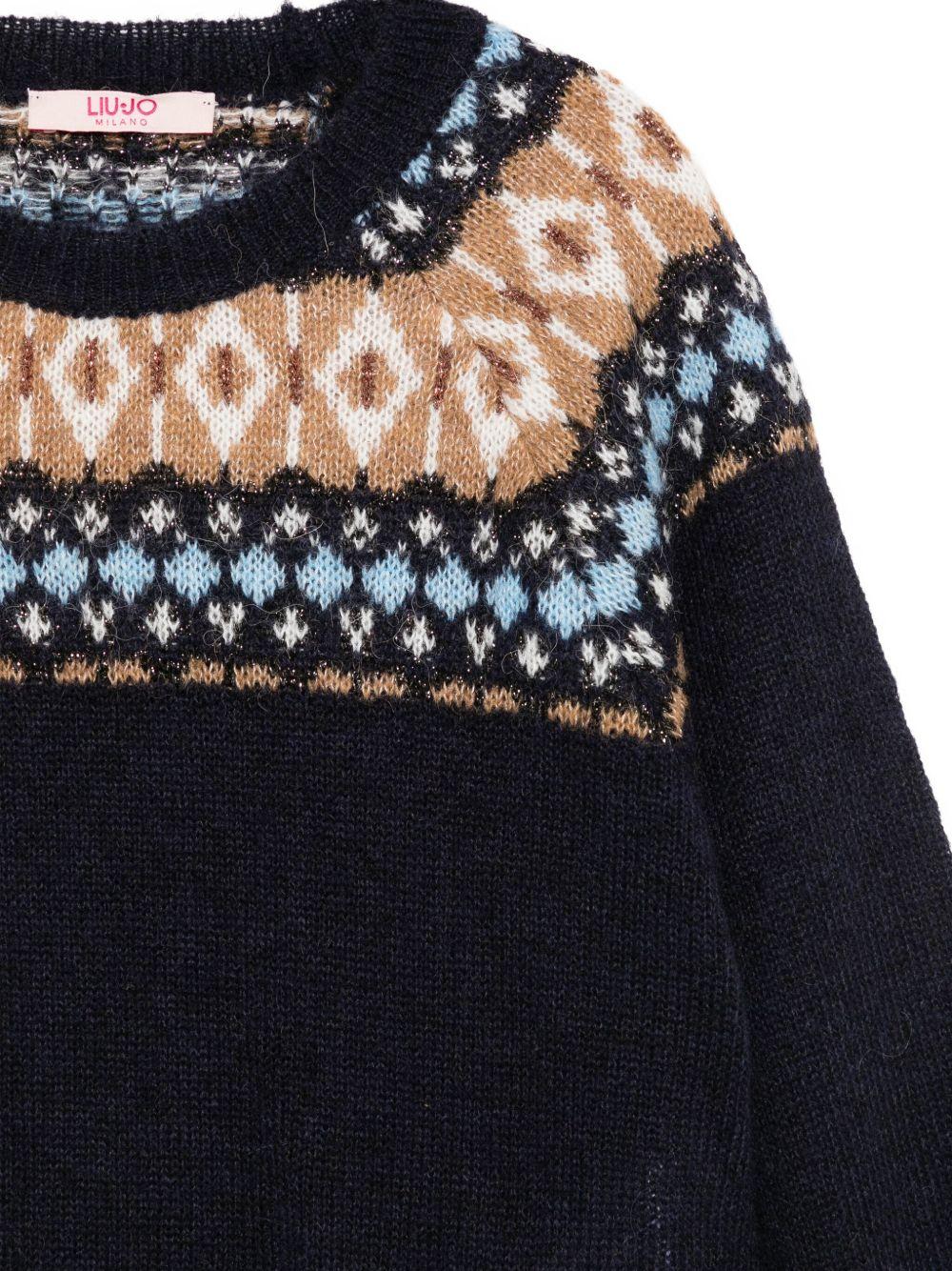 Maglione blu navy per bambino GF5171MA11R P9029 Liu Jo 