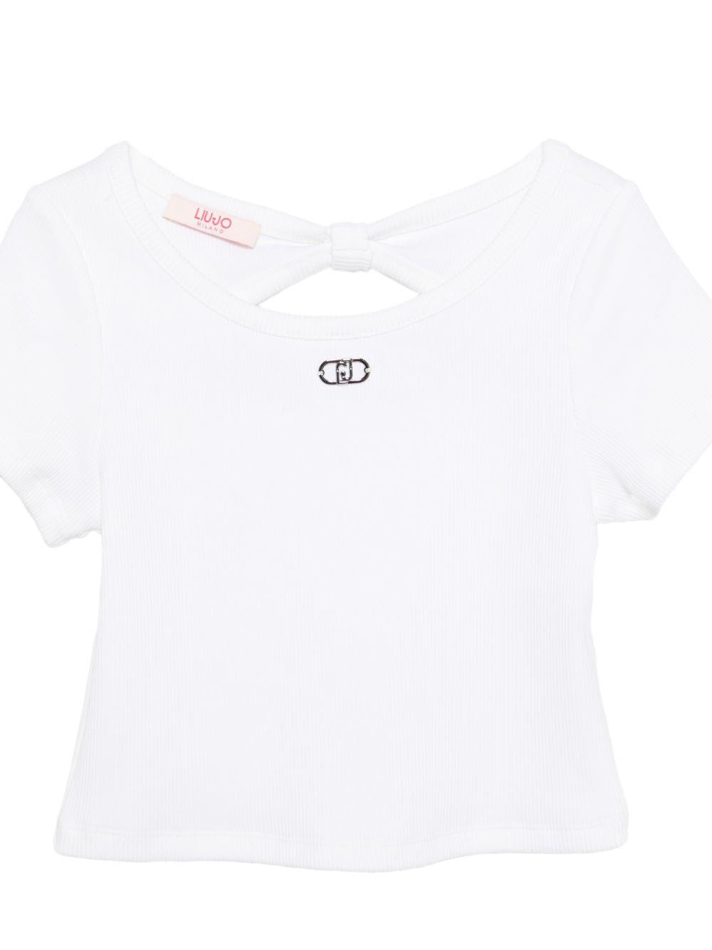 T-shirt bianca per bambina GA6152J4822 10601 Liu Jo 