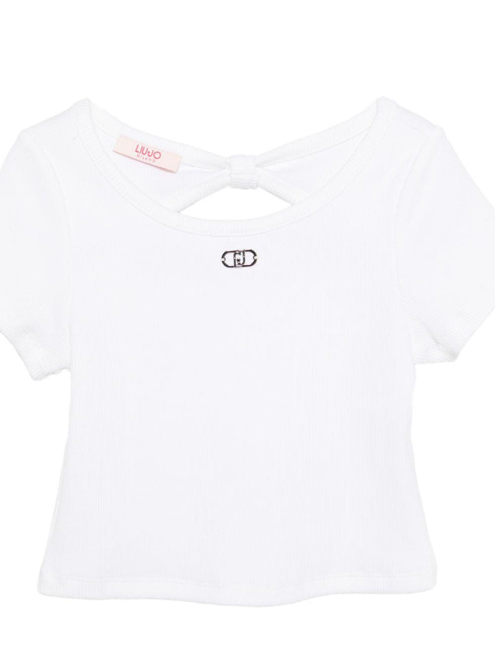 T-shirt bianca per bambina GA6152J4822 10601 Liu Jo 