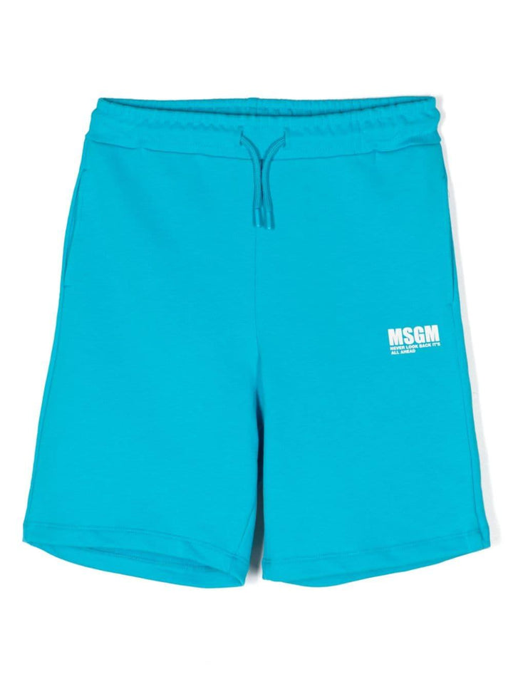 Bermuda blu per bambino con logo