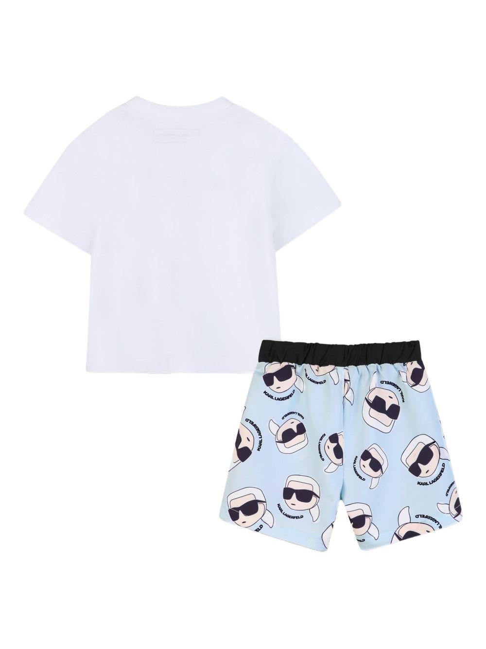 Completo blu/bianco/nero per bambino Z31067 10P Karl Lagerfeld Kids 