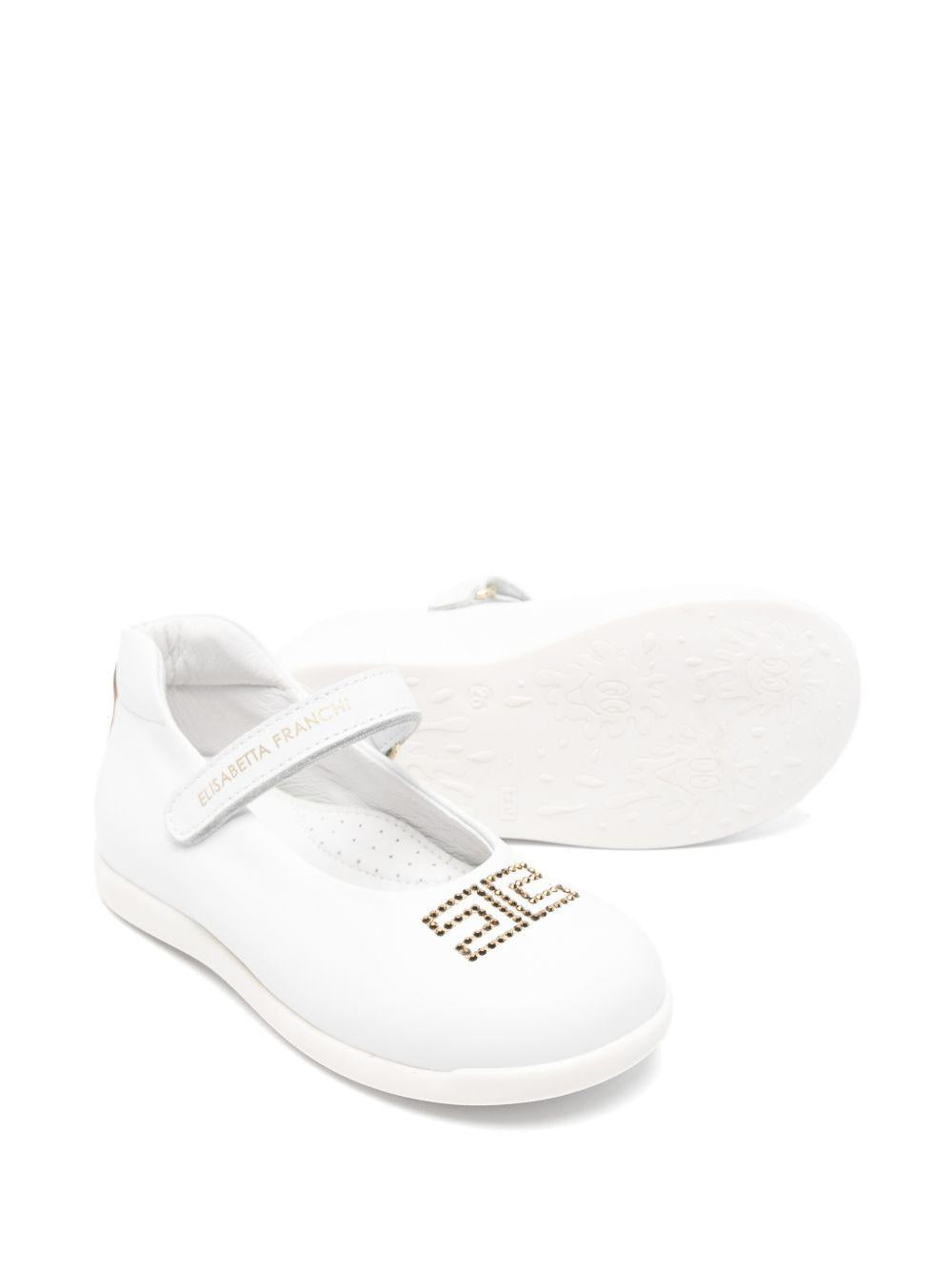 Ballerine bianche per bambina F1A3E04690092 B093 Elisabetta Franchi Kids 
