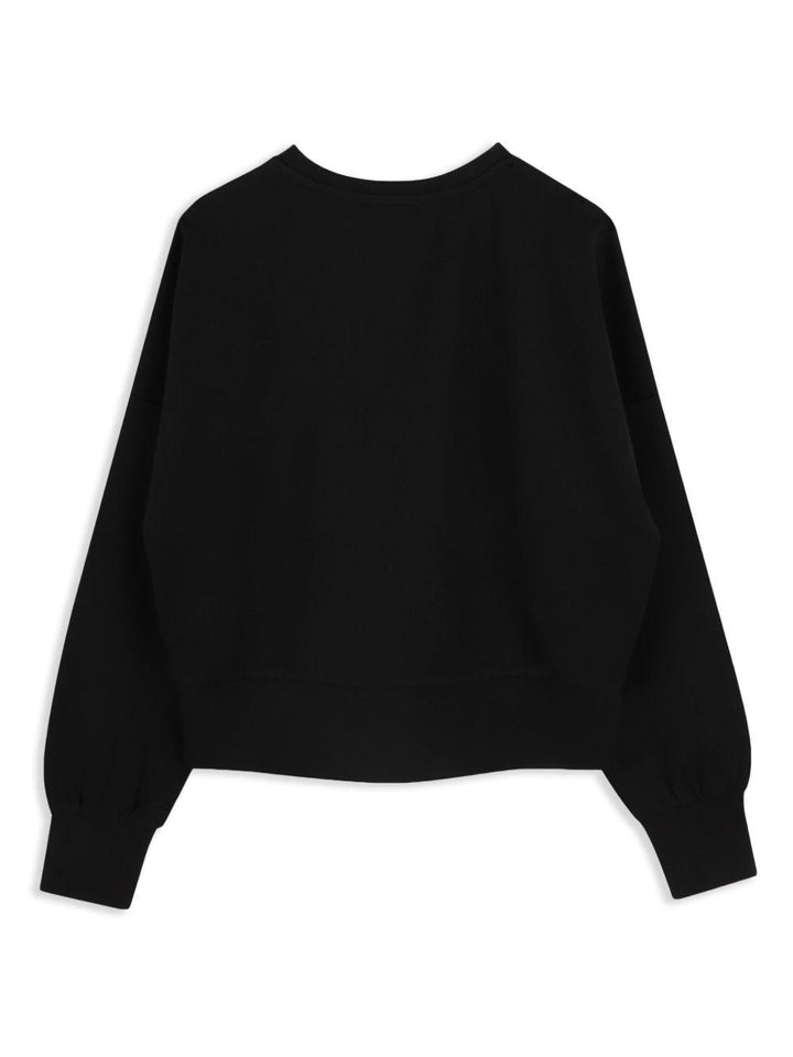 Felpa nera per bambina Z30469 09B Karl Lagerfeld Kids 