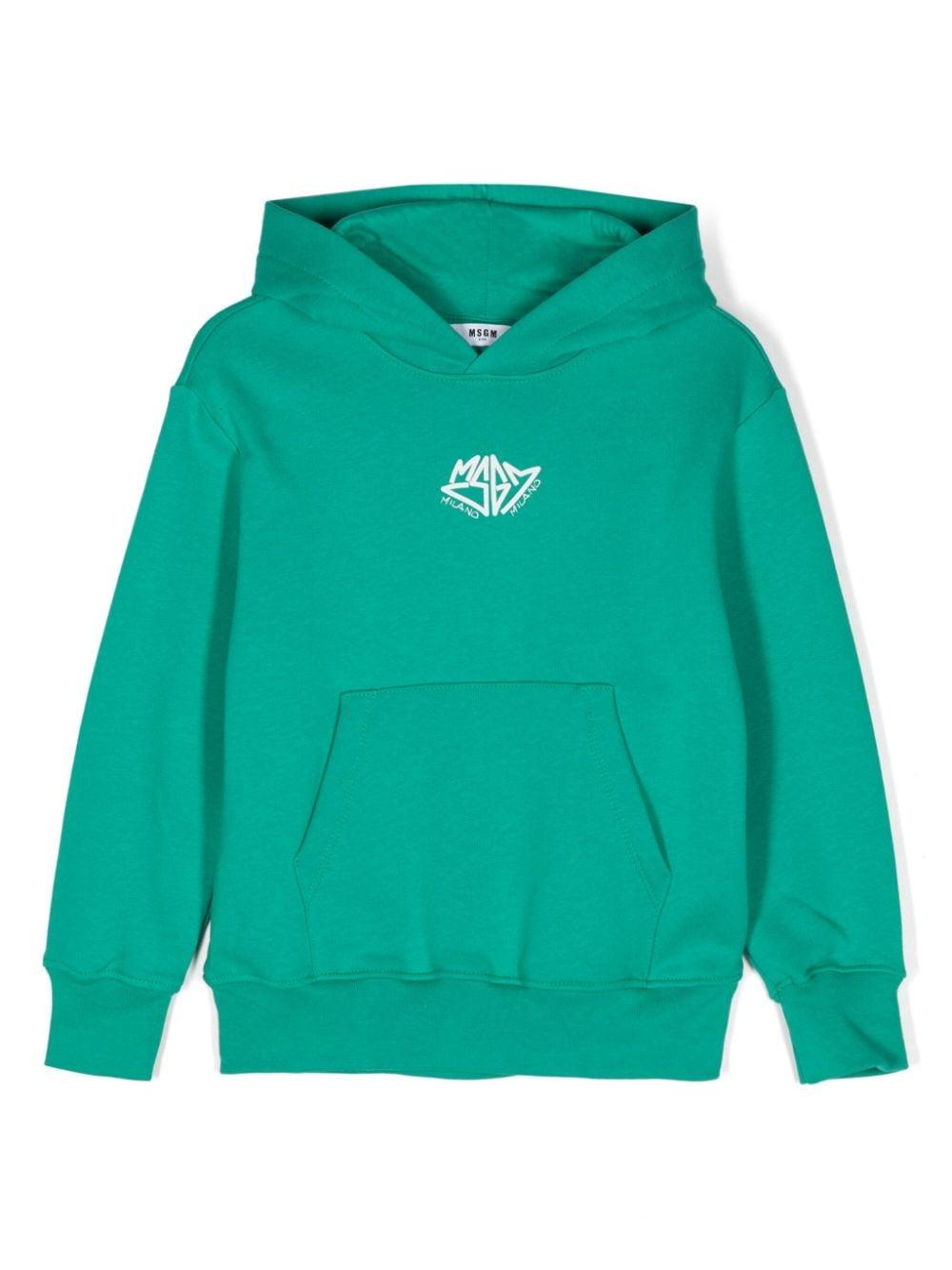 Green cotton sweatshirts for children