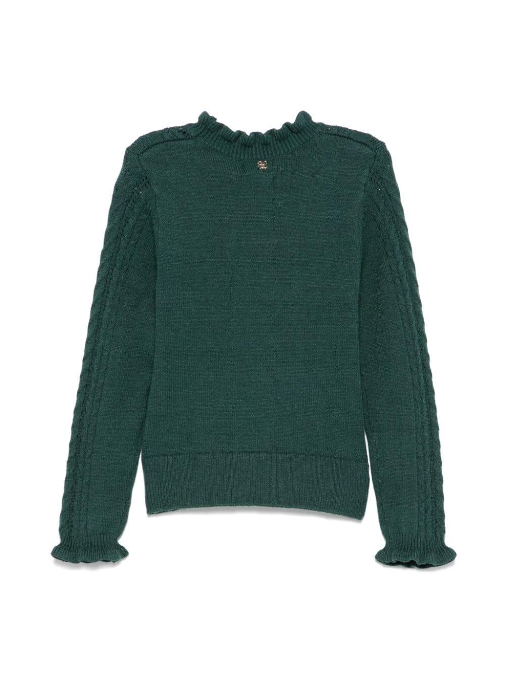 Maglione verde scuro per bambina