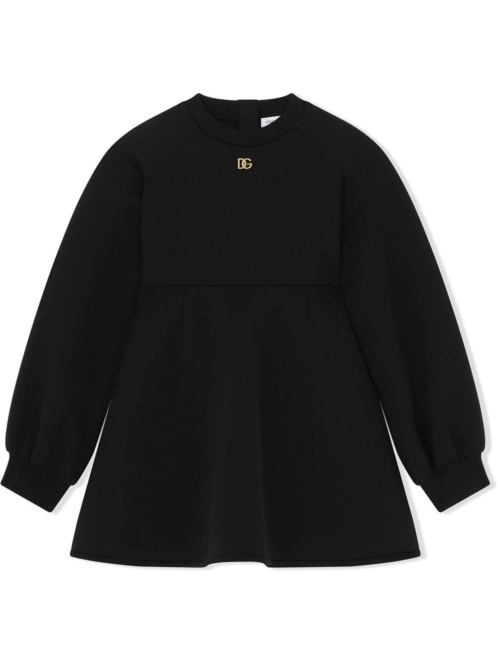 Abito nero per bambina L5JD3JG7BFF N0000 Dolce & Gabbana Kids 