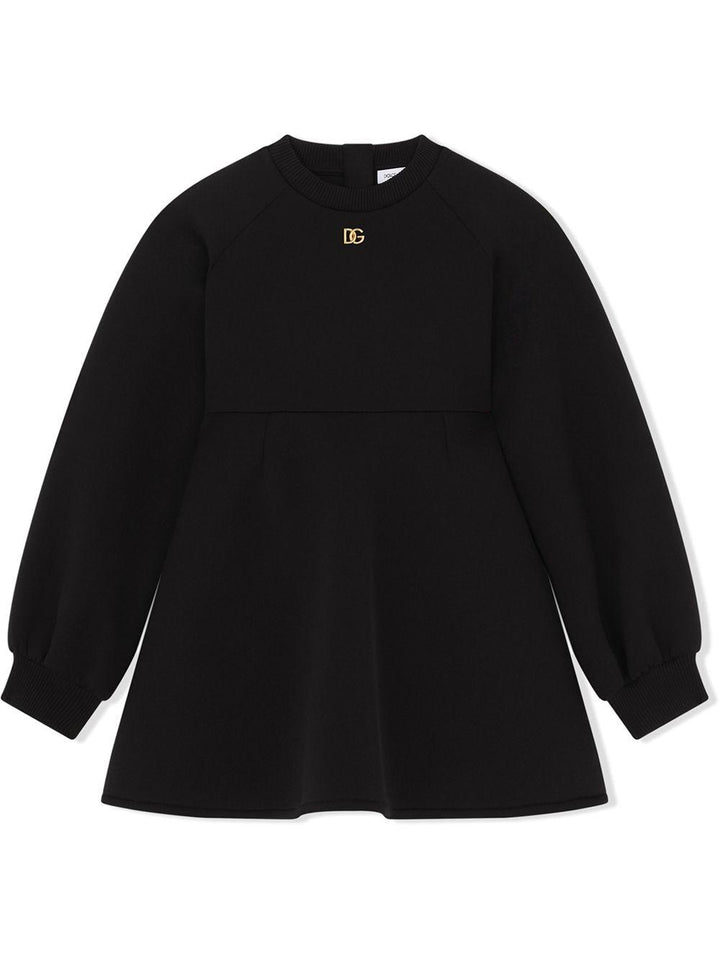 Abito nero per bambina L5JD3JG7BFF N0000 Dolce & Gabbana Kids 