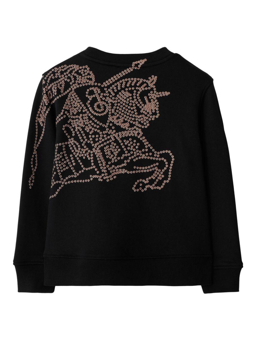 Felpa per bambino in cotone nera 8091028 A1189 Burberry Kids 