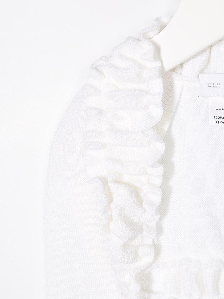 Cardigan bianco per neonata