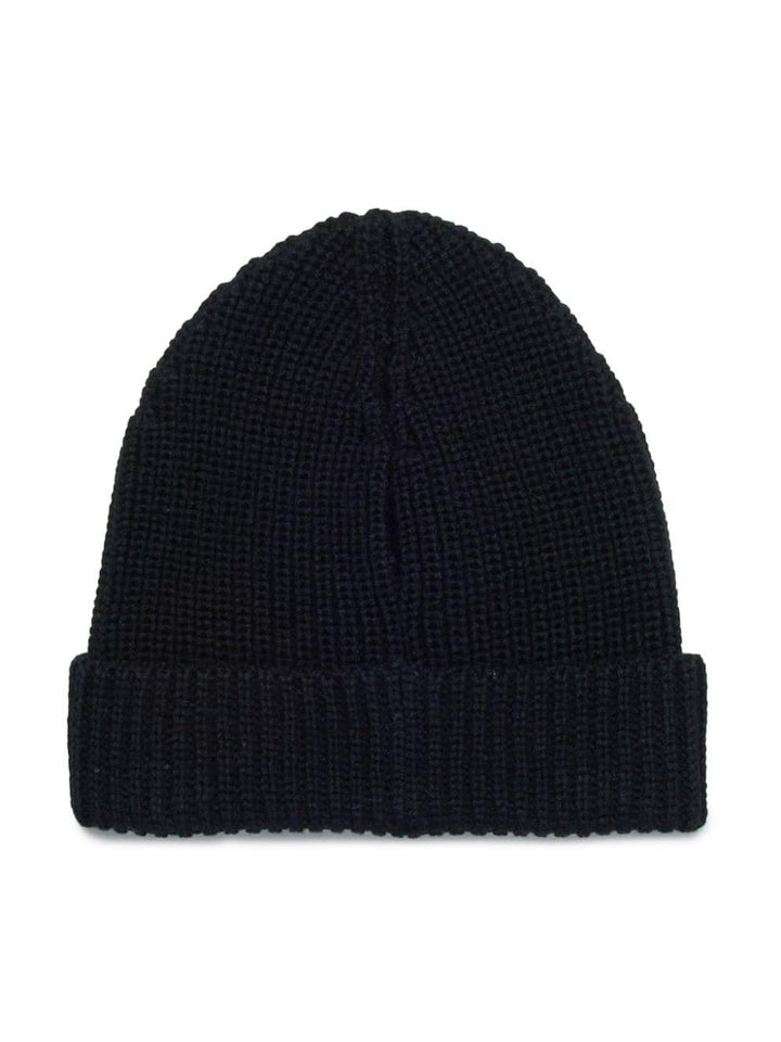 Cappello nero per bambina con logo