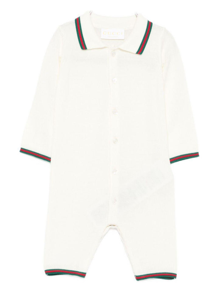 Tutina bianca per neonato 825863XKEXN 9112 Gucci Kids 
