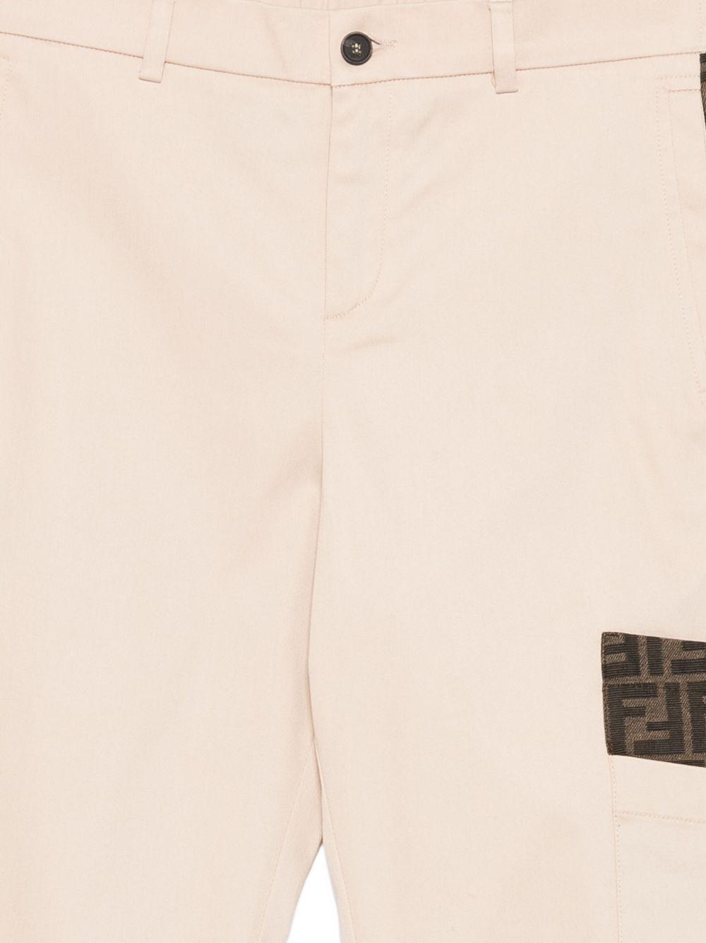 Pantalone beige per bambino JMF545AS5Y F1P2N Fendi Kids 
