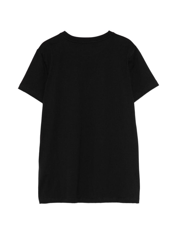 T-shirt nero per bambino HUM05TLAA02 60100 Moschino Kids 