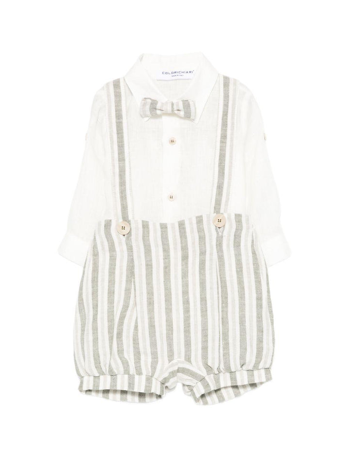 Completo elegante bianco/verde per neonato MN3084104878 35 Colorichiari Kids 