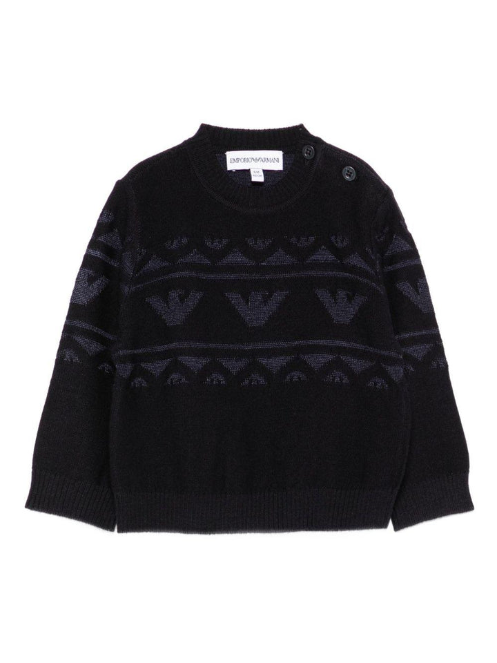 Maglione blu navy per neonato EB000825AF19453 UB118 Emporio Armani Kids 