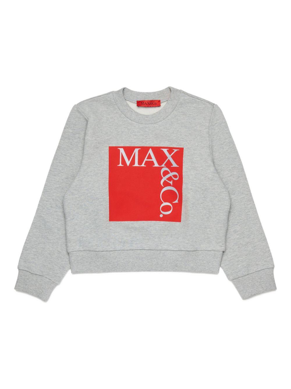 Felpa grigia per bambina MX0037MX01H MX901 Max&co Kids 