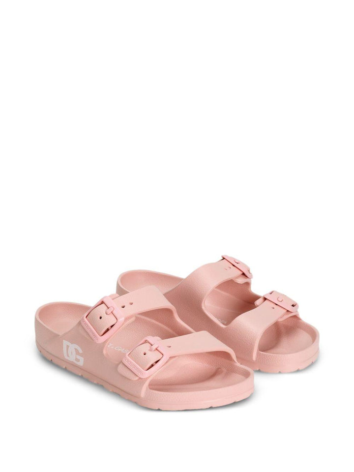 Ciabatte rosa per bambina DD0324A5103 80400 Dolce & Gabbana Kids 