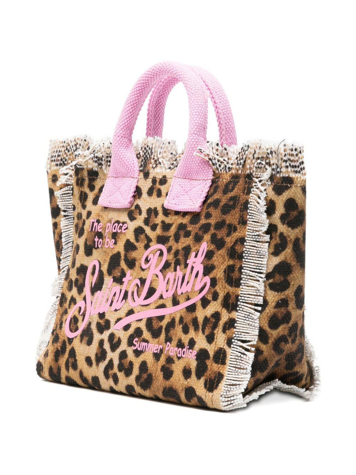Borsetta leopardata marrone per bambina VAMI001 02591L MC2 Saint Barth Kids 
