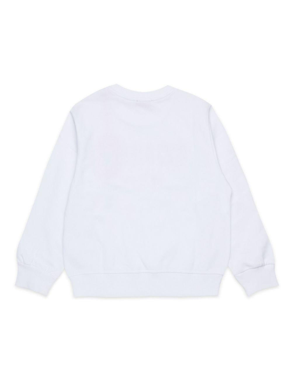 White sweatshirt for boys with logo
