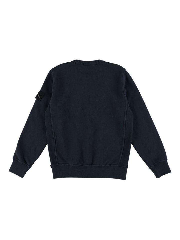 Felpa blu navy per bambino 66100001S0A20 V0020 Stone Island Kids 