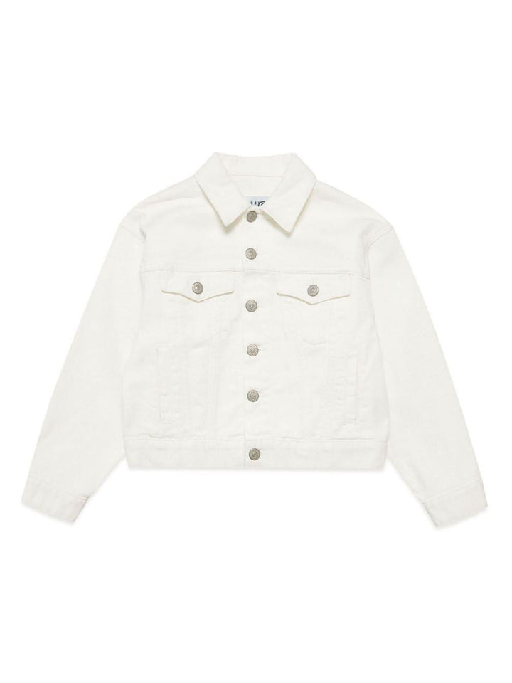 Giacca bianca per bambina in denim