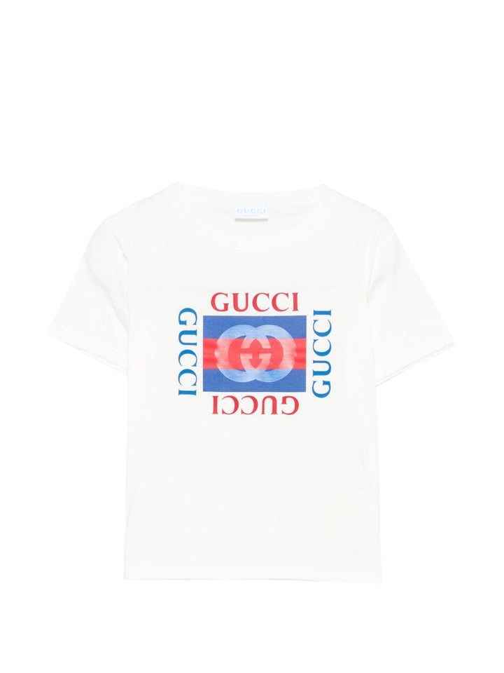 T-shirt bianca per bambino 575114XJHO8 9214 Gucci Kids 