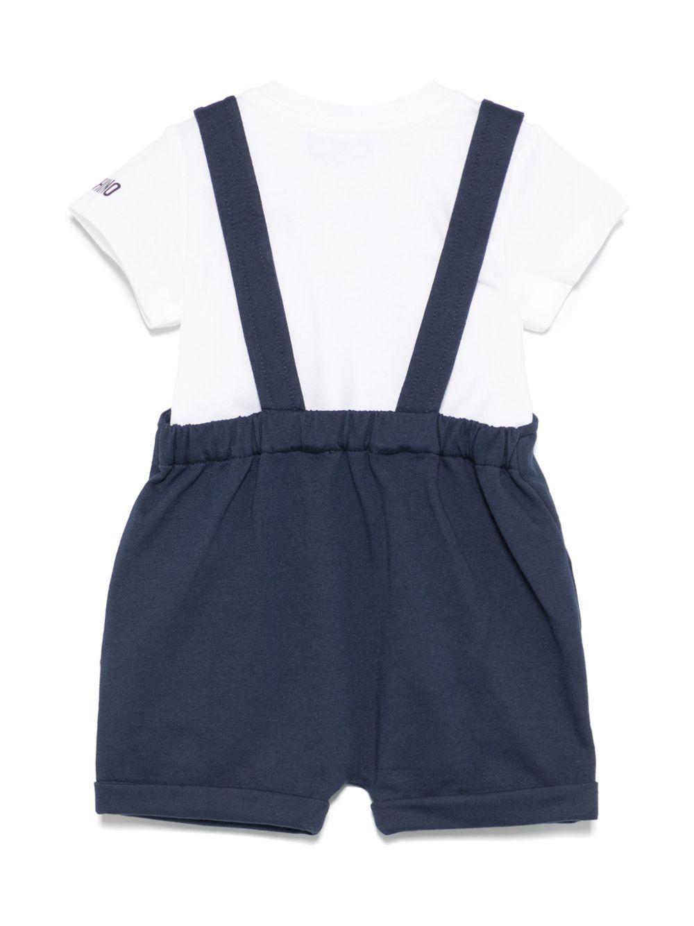 Completo bianco/blu navy per neonato
