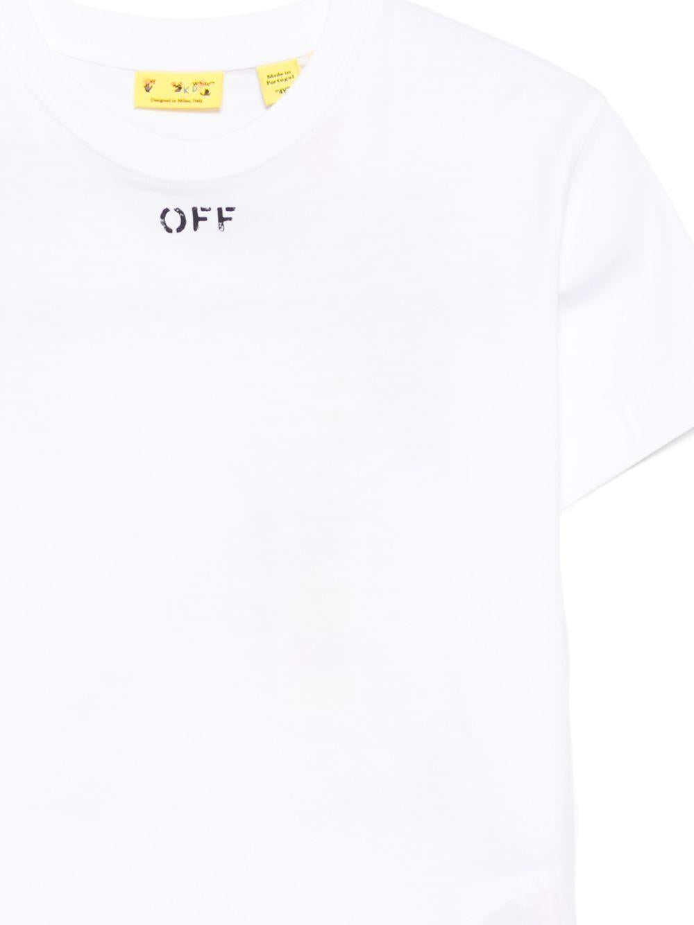 T-shirt bianca per bambino OBAA002S26JER006 1000 Off White Kids 