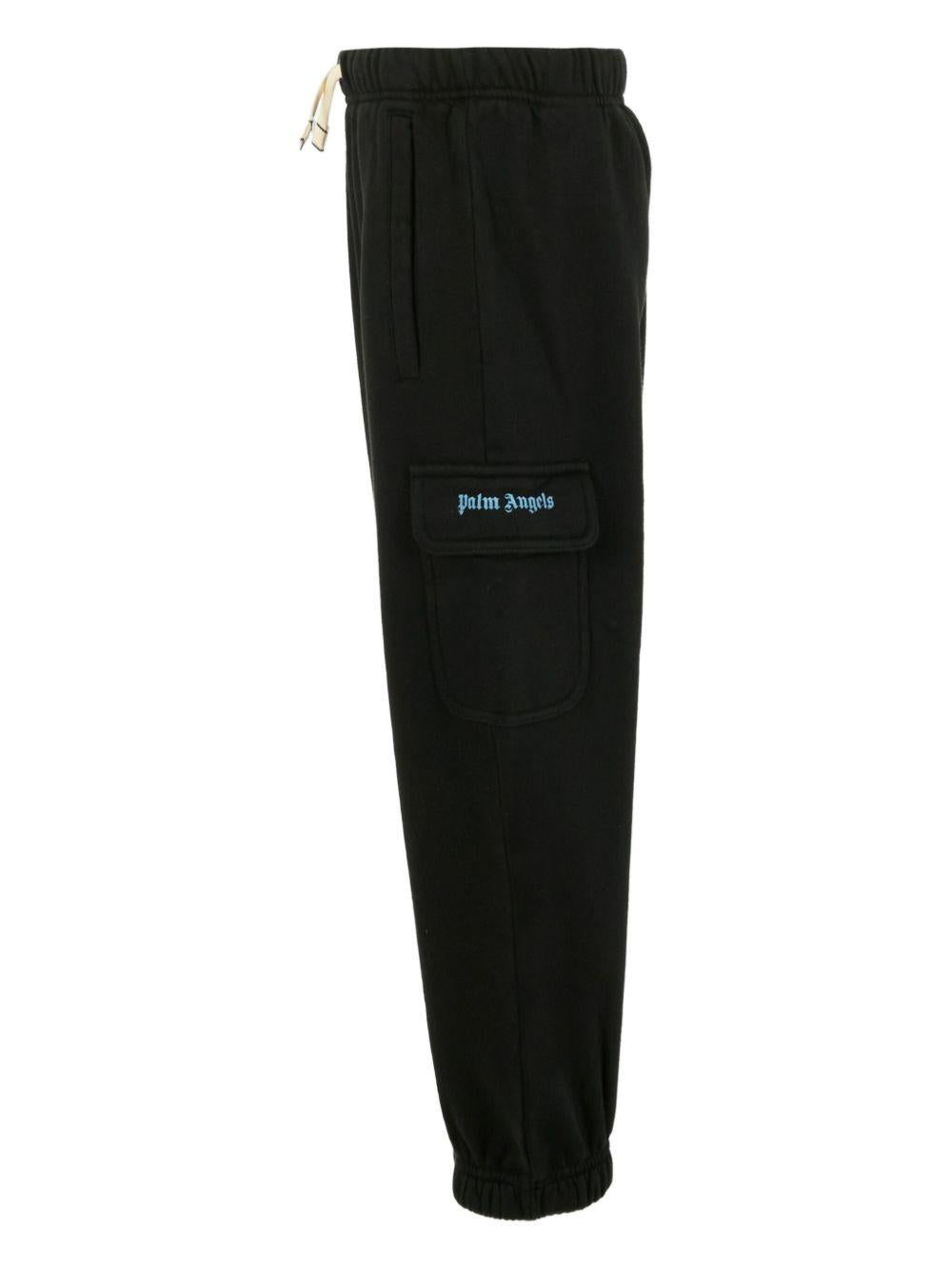 Pantalone nero per bambino PBCH016F25FLE001 1040 Palm Angels Kids 