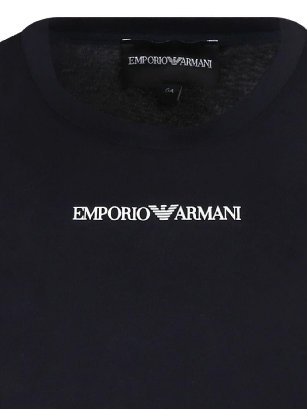 T-shirt blu navy/bianco per bambino EB000421AF15013 MB005 Emporio Armani Kids 