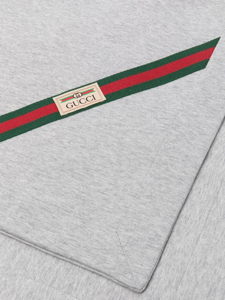 Coperta bianca per neonato con logo