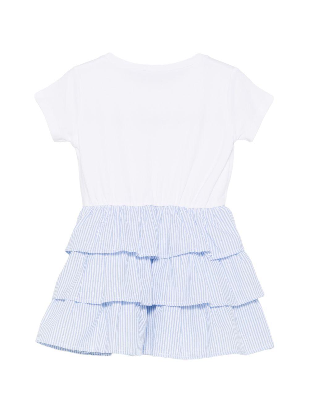 Abito bianco/azzurro per bambina KA6030T340A L9014 Liu Jo 