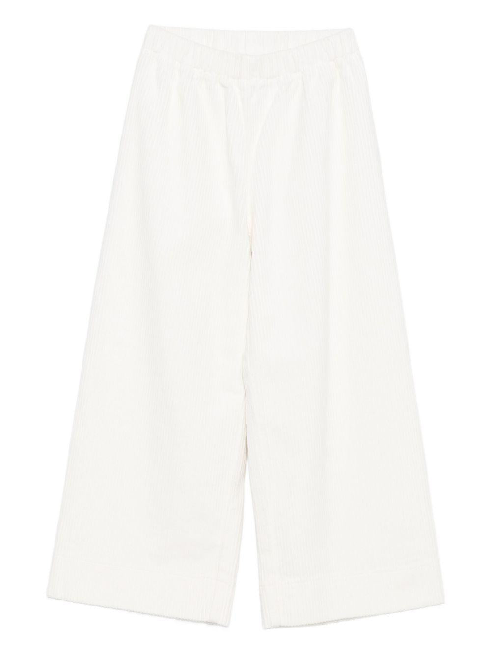 Pantalone bianco per bambina A25GPL0004V6012 100 Il Gufo 