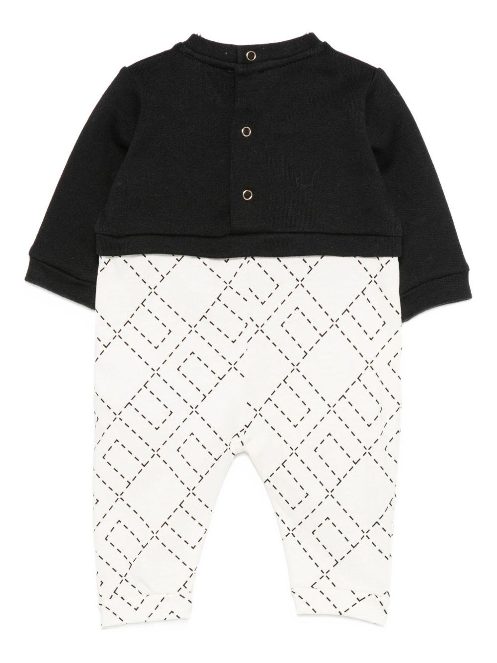 Tutina nera/bianca per neonata ENTU1410FF002 D987 Elisabetta Franchi Kids 