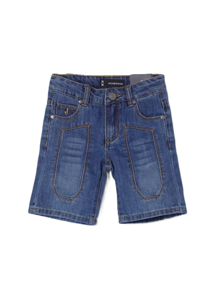 Bermuda di jeans blu per bambino 504PJMBS25 RE068 Jeckerson Kids 