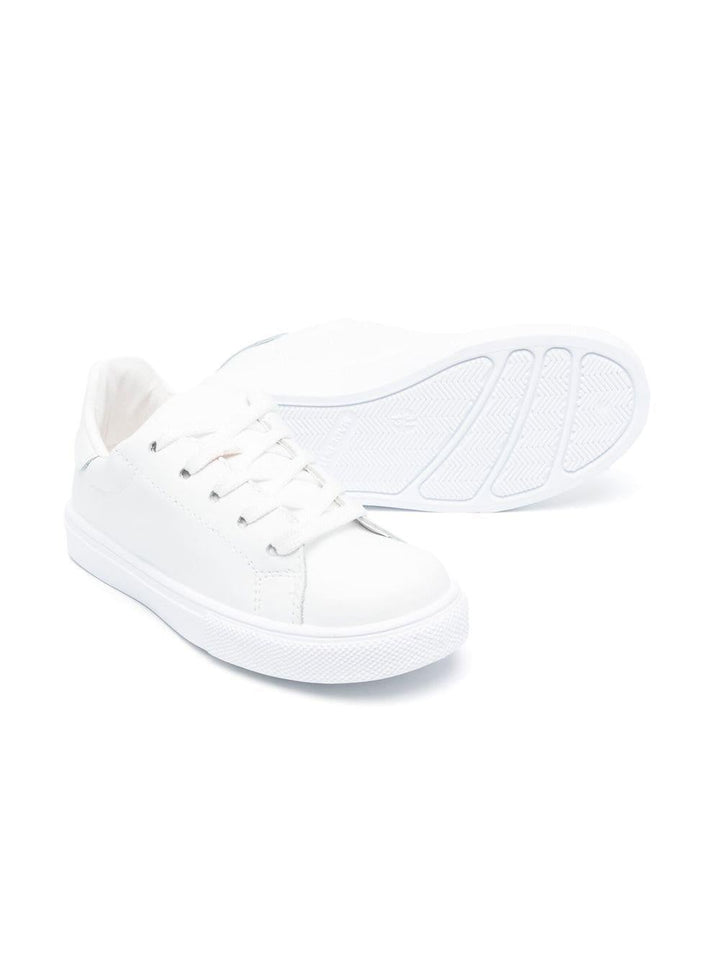 White leather sneakers for children