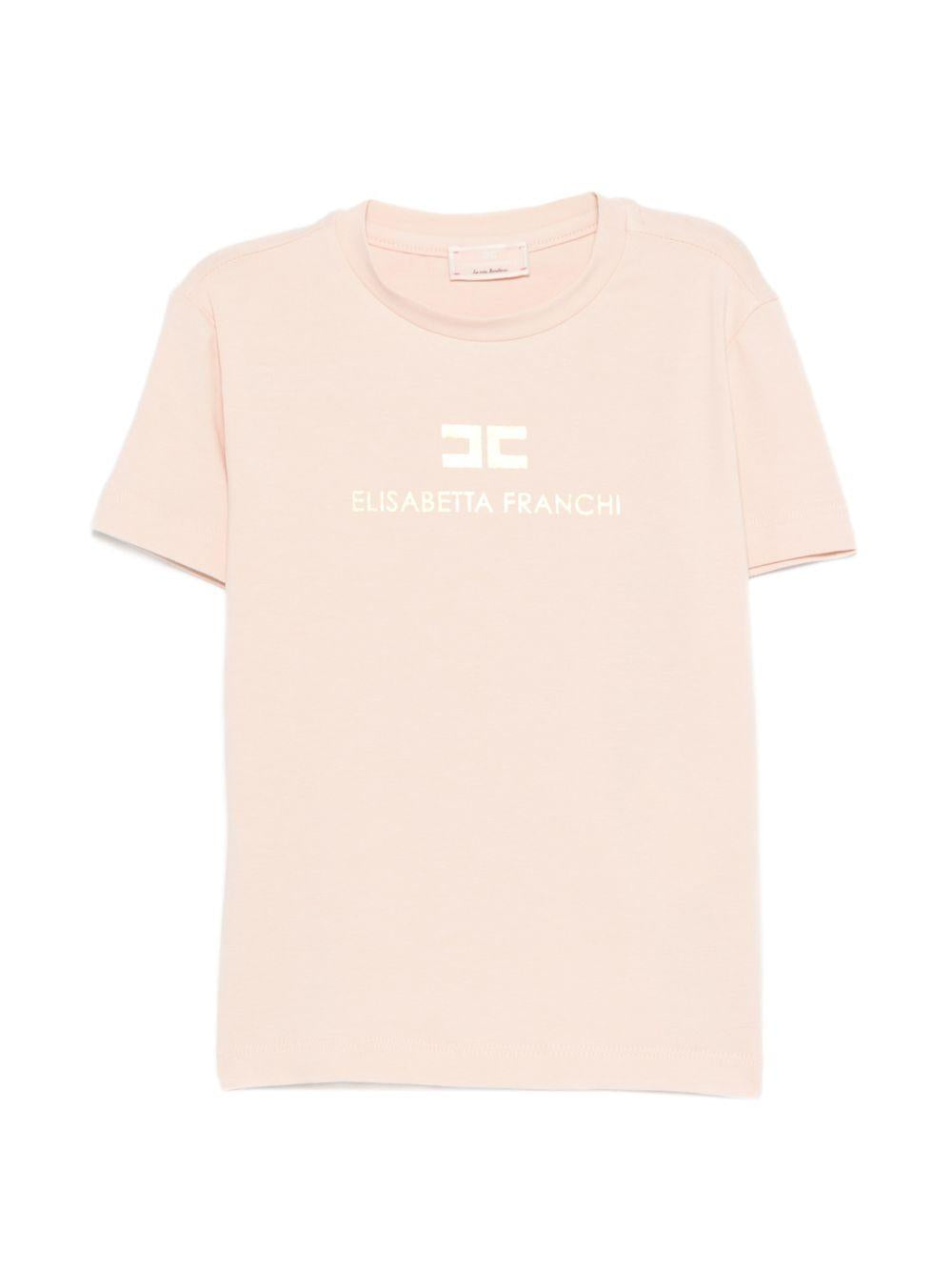 T-shirt rosa baby per bambina EGTS1080JE006 C125 Elisabetta Franchi Kids 