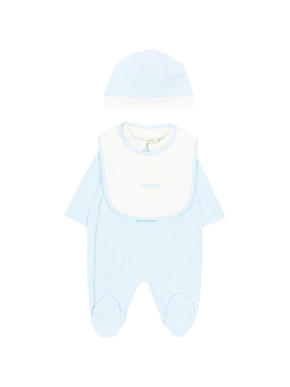 Tutina azzurra per neonato BUK167ST8 F19J4 Fendi Kids 