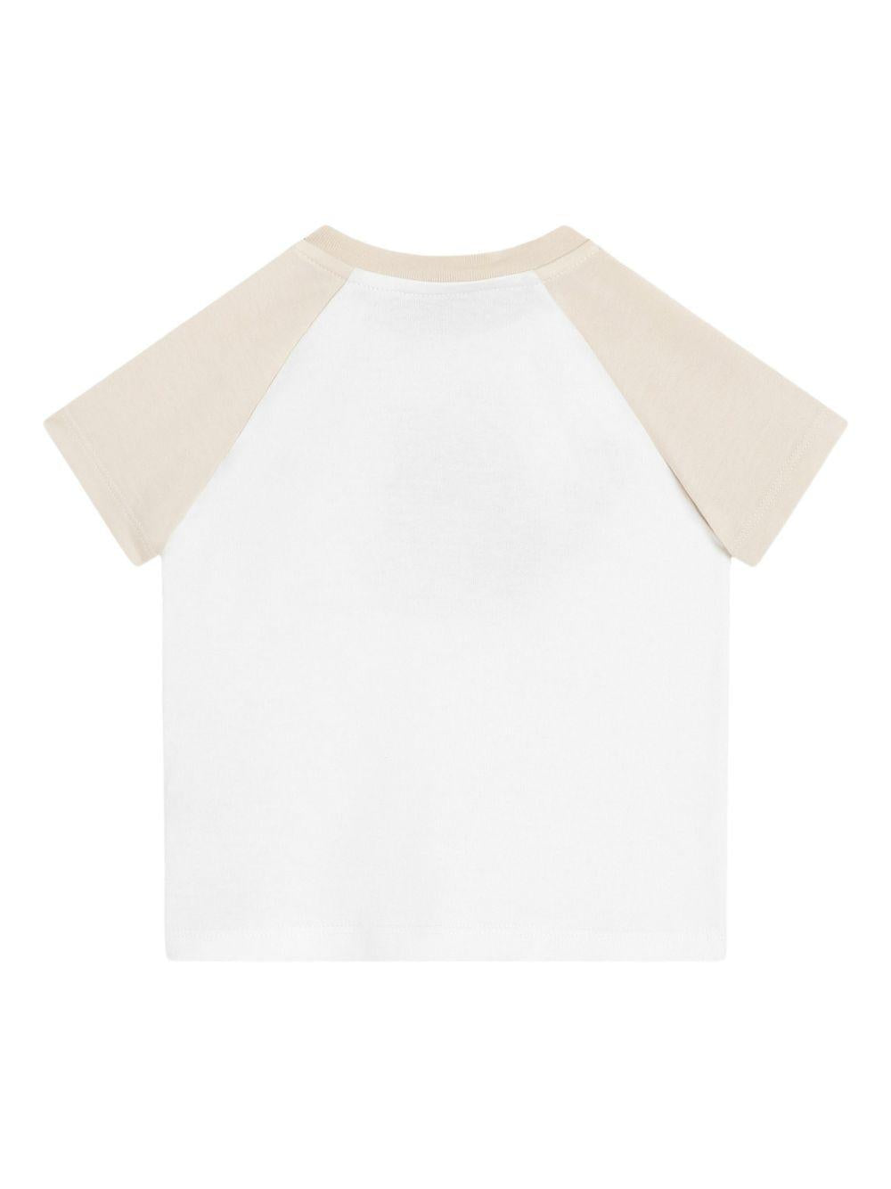 T-shirt bianca/beige per neonato L1JTHWG7PNJ S9000 Dolce & Gabbana Kids 