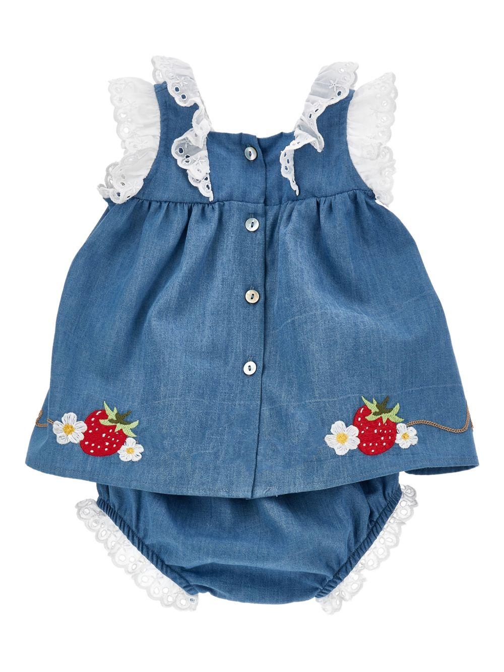 Abito blu per neonata 35G5157081 0062 Monnalisa Kids 