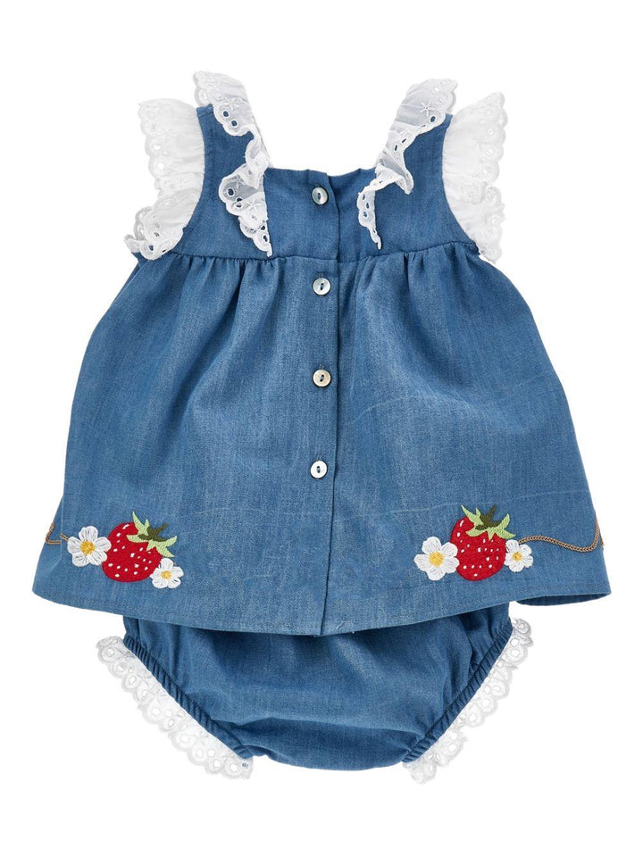 Abito blu per neonata 35G5157081 0062 Monnalisa Kids 
