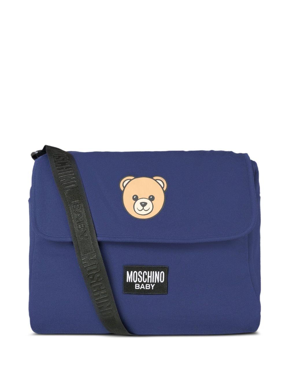 Borsa mamma blu per neonato MXX03DLCA40 40016 Moschino Kids 