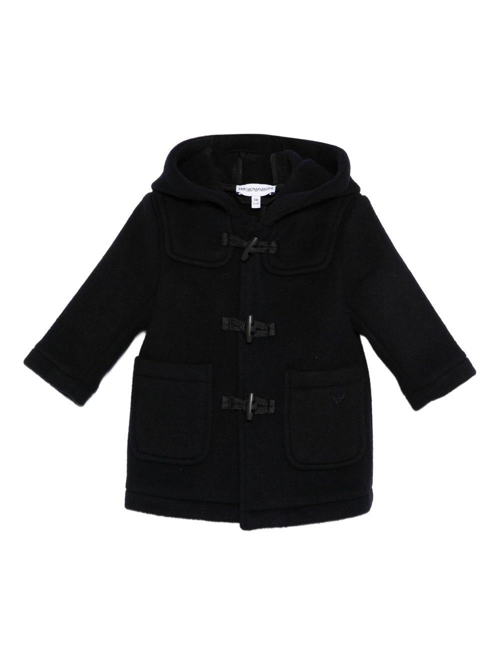 Cappotto nero per neonato EB000494AF16038 UB118 Emporio Armani Kids 