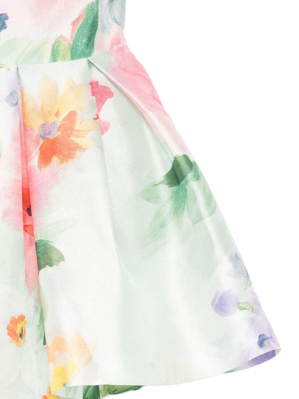 Abito bianco/multicolor per bambina 5044 002 Abel & Lula 