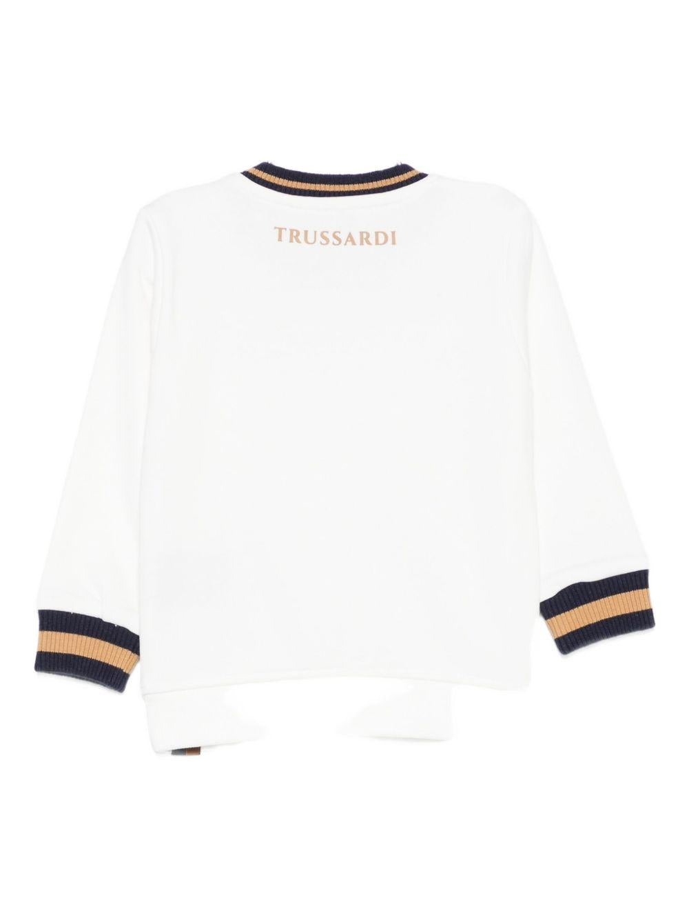Felpa bianca per neonato TIA25080FE O-W Trussardi Kids 