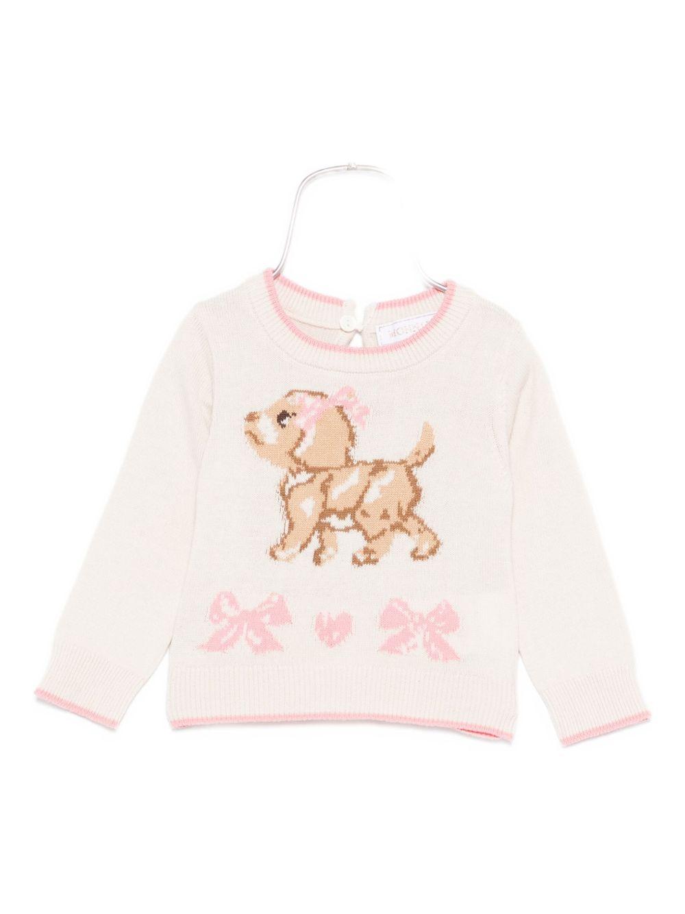 Maglione beige per neonata 39F6086091 0290 Monnalisa Kids 